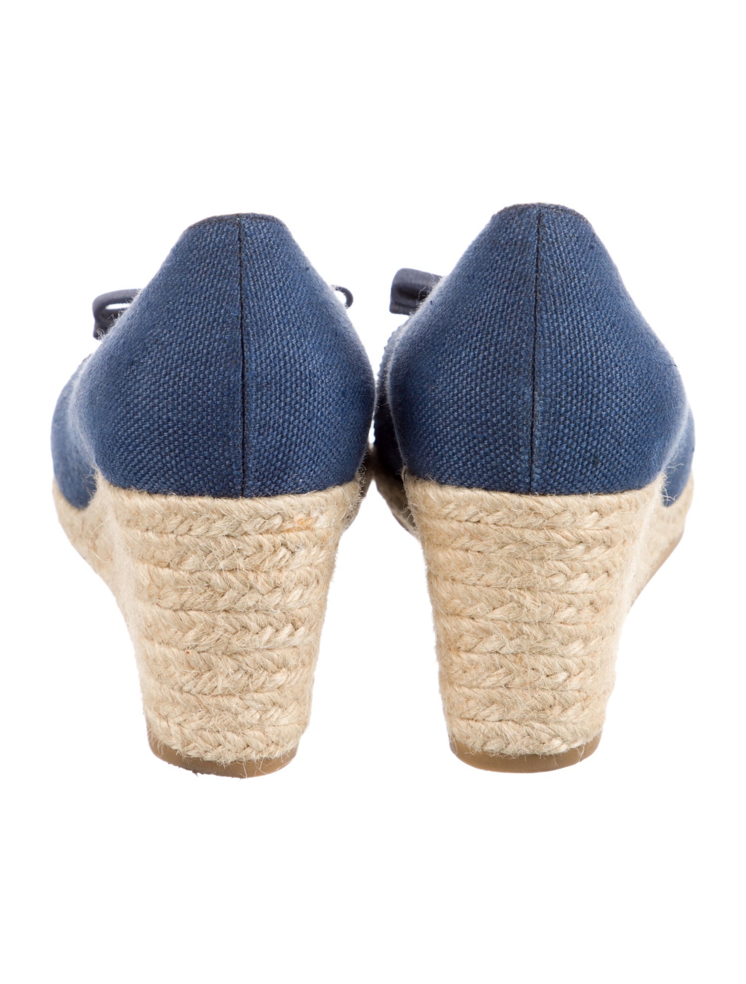 Salvatore Ferragamo Canvas Bow Accents Pumps